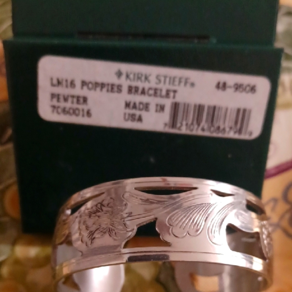 Kirk Stieff Silver Poppies Women's Bracelet